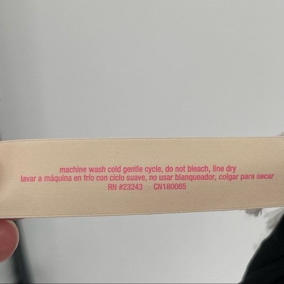 NWT Black with White Tassel Fringe V Neck Beach Swim Kaftan Cover Up - Picture 8 of 9